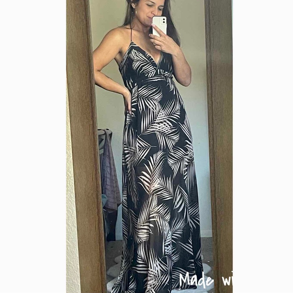 White House Black Market Black Maxi Dress Size 10